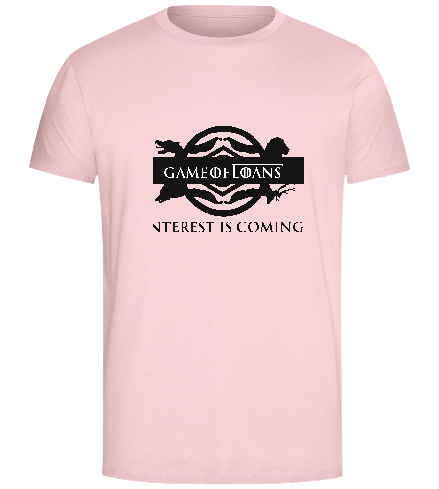 Interest is Coming Design - Comfort Unisex T-Shirt_CANDY PINK_front