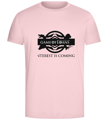 Interest is Coming Design - Comfort Unisex T-Shirt_CANDY PINK_front