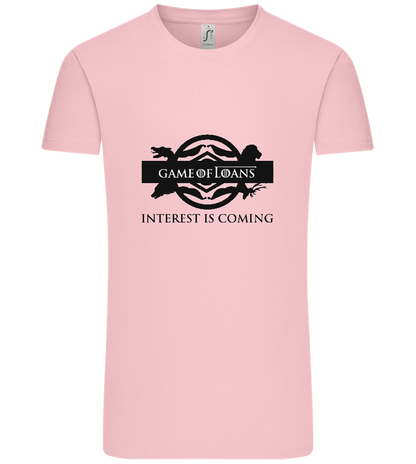 Interest is Coming Design - Comfort Unisex T-Shirt_CANDY PINK_front