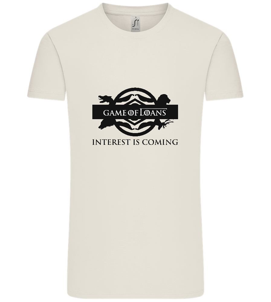 Interest is Coming Design - Comfort Unisex T-Shirt_ECRU_front