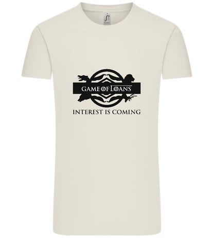 Interest is Coming Design - Comfort Unisex T-Shirt_ECRU_front
