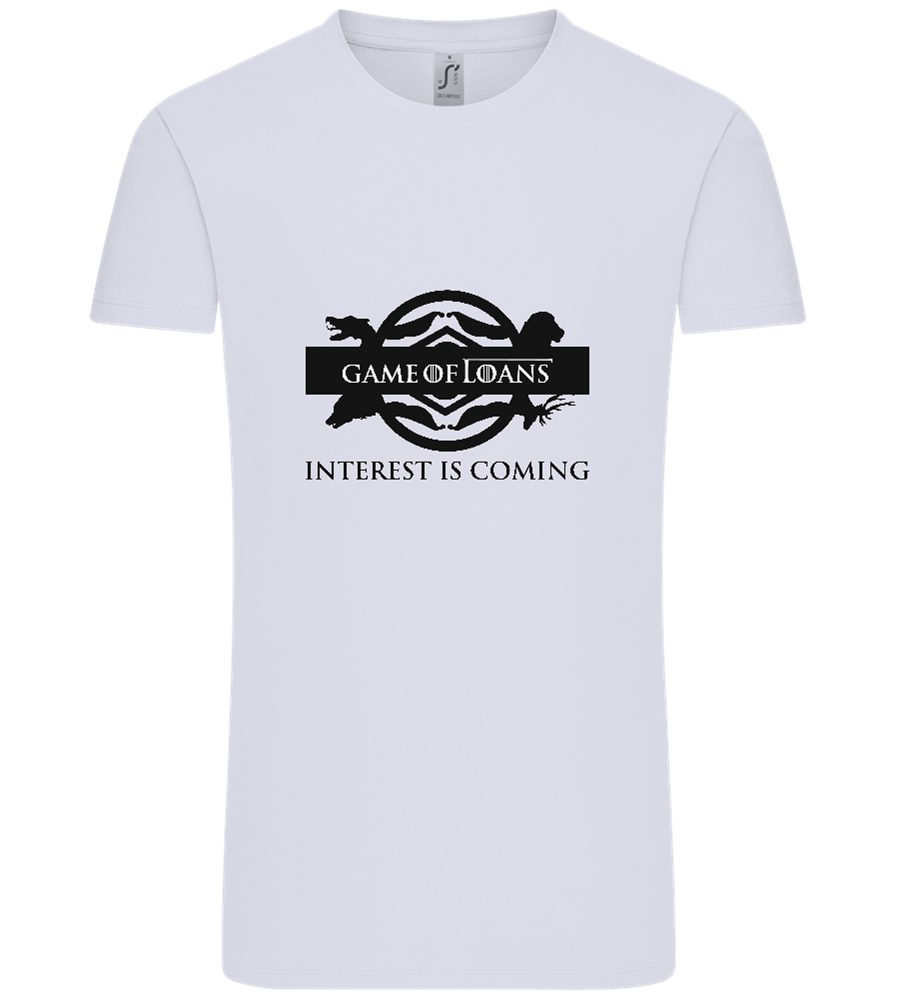 Interest is Coming Design - Comfort Unisex T-Shirt_LILAK_front