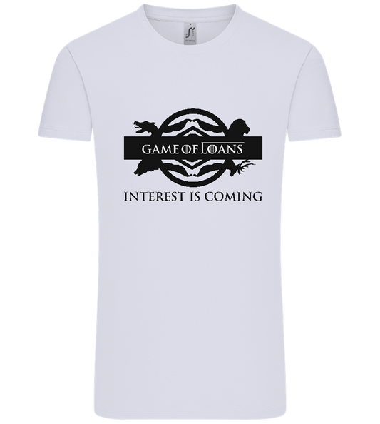 Interest is Coming Design - Comfort Unisex T-Shirt_LILAK_front