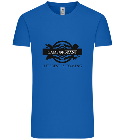 Interest is Coming Design - Comfort Unisex T-Shirt_ROYAL_front