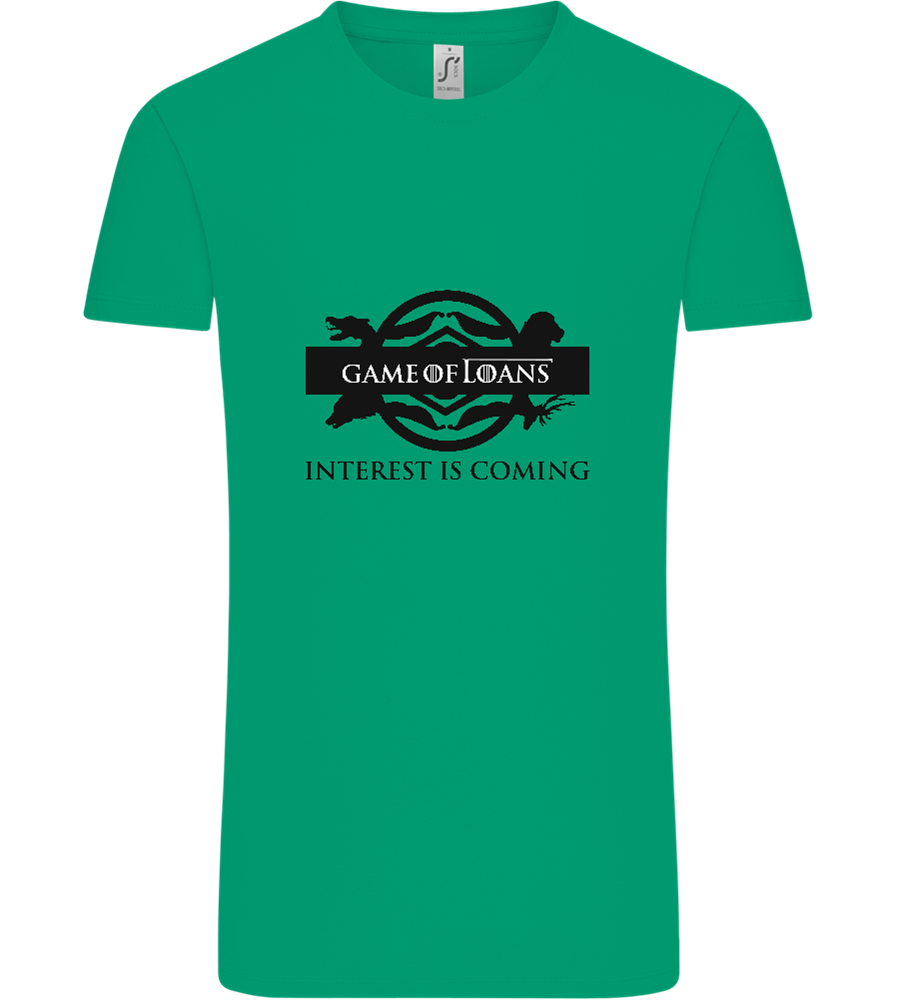 Interest is Coming Design - Comfort Unisex T-Shirt_SPRING GREEN_front