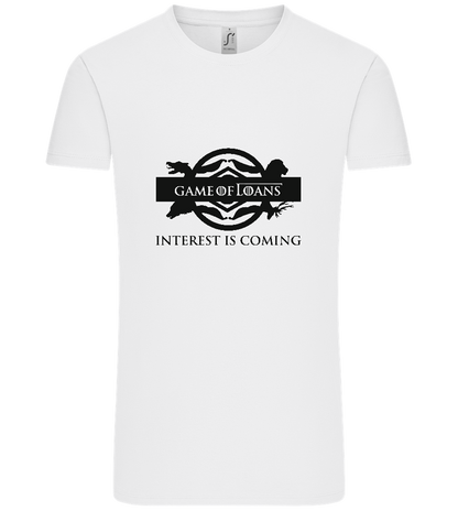 Interest is Coming Design - Comfort Unisex T-Shirt_WHITE_front