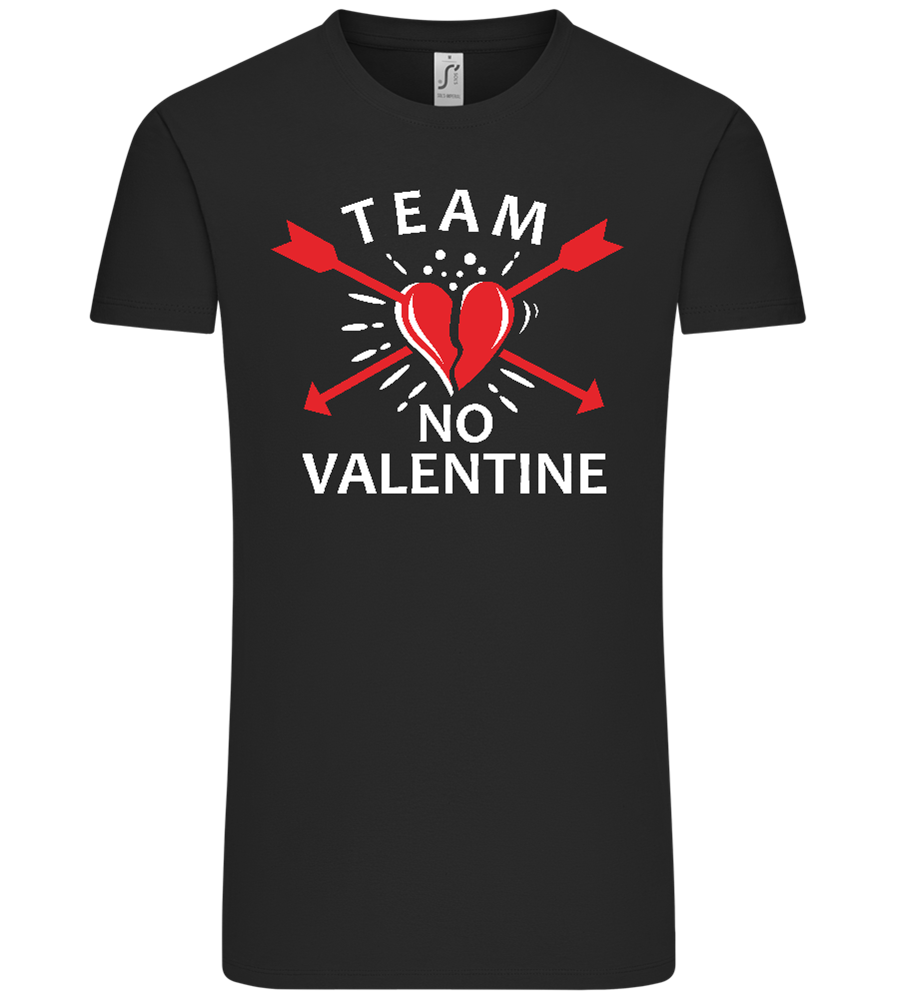 Team No Valentine Design - Comfort Unisex T-Shirt_DEEP BLACK_front
