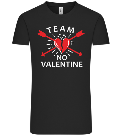 Team No Valentine Design - Comfort Unisex T-Shirt_DEEP BLACK_front