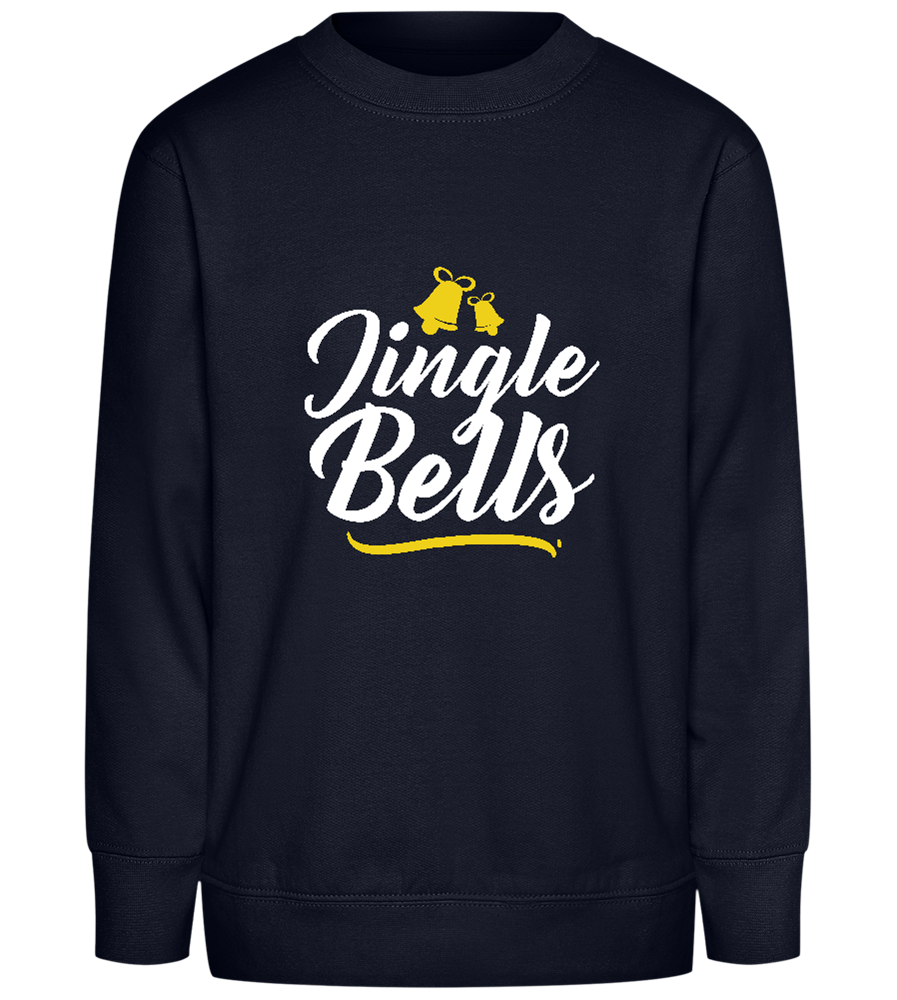 Christmas Jingle Bells Design - Comfort Kids Sweater_FRENCH NAVY_front