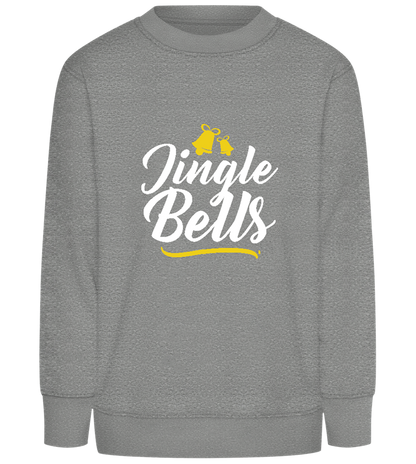 Christmas Jingle Bells Design - Comfort Kids Sweater_ORION GREY II_front