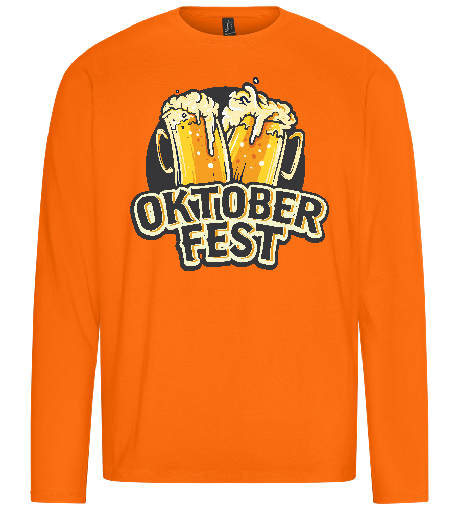 Oktoberfest Beers Design - Premium men's long sleeve t-shirt_ORANGE_front