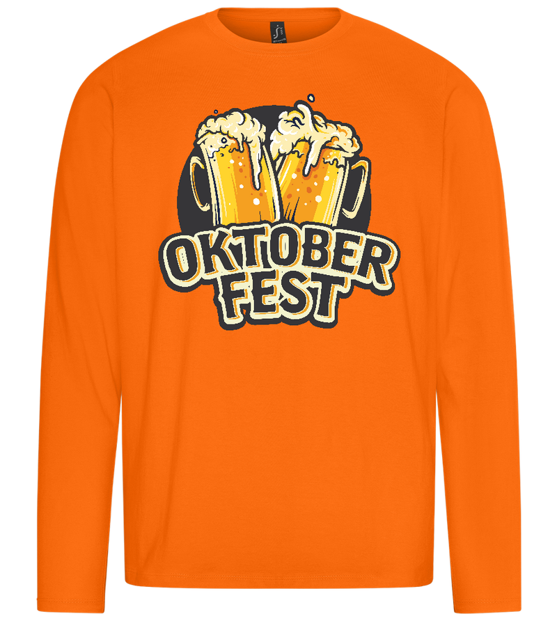 Oktoberfest Beers Design - Premium men's long sleeve t-shirt_ORANGE_front