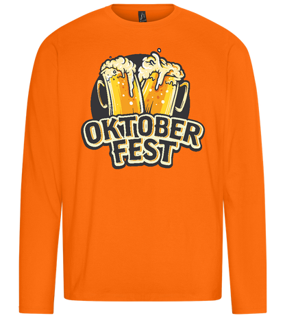 Oktoberfest Beers Design - Premium men's long sleeve t-shirt_ORANGE_front