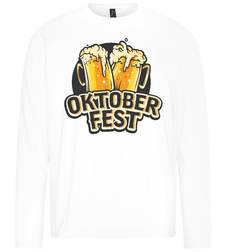 Oktoberfest Beers Design - Premium men's long sleeve t-shirt_WHITE_front