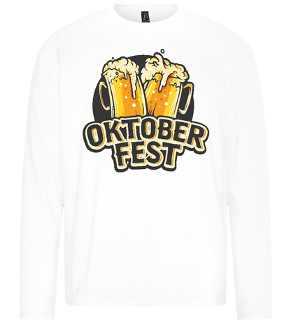 Oktoberfest Beers Design - Premium men's long sleeve t-shirt_WHITE_front