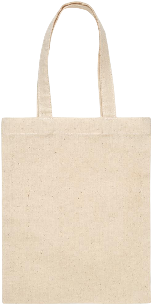 Essential small colored handle gift bag_BEIGE_front