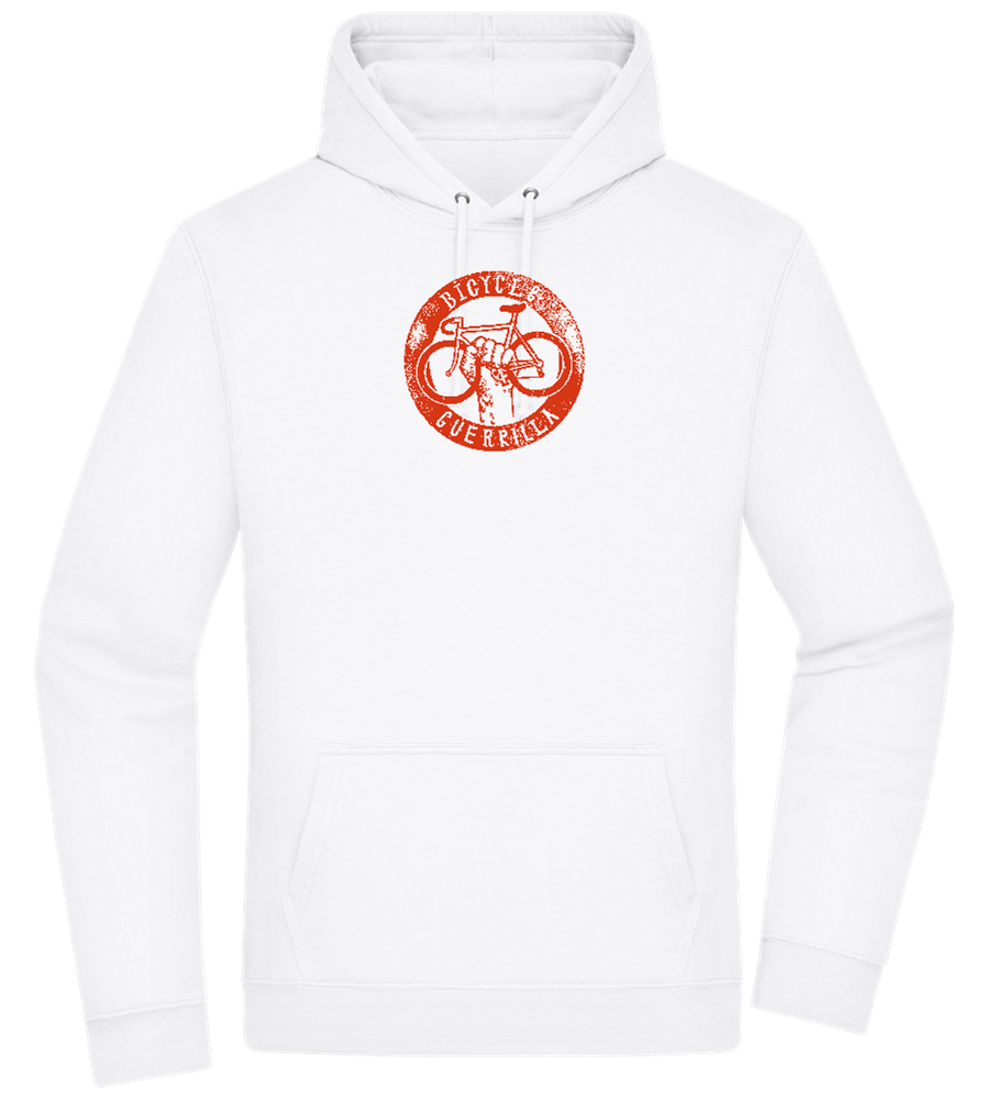 Bicycle Guerrilla Design - Premium Essential Unisex Hoodie_WHITE_front