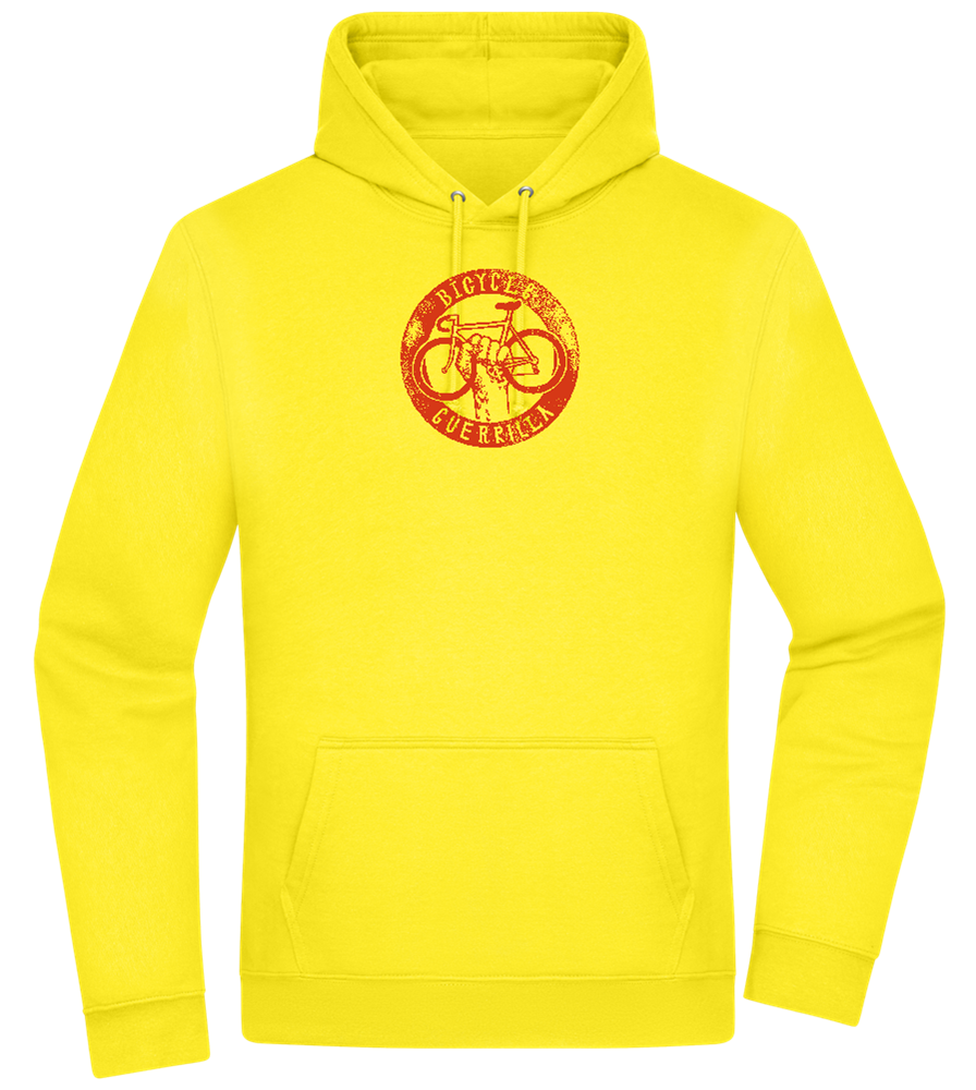 Bicycle Guerrilla Design - Premium Essential Unisex Hoodie_YELLOW_front