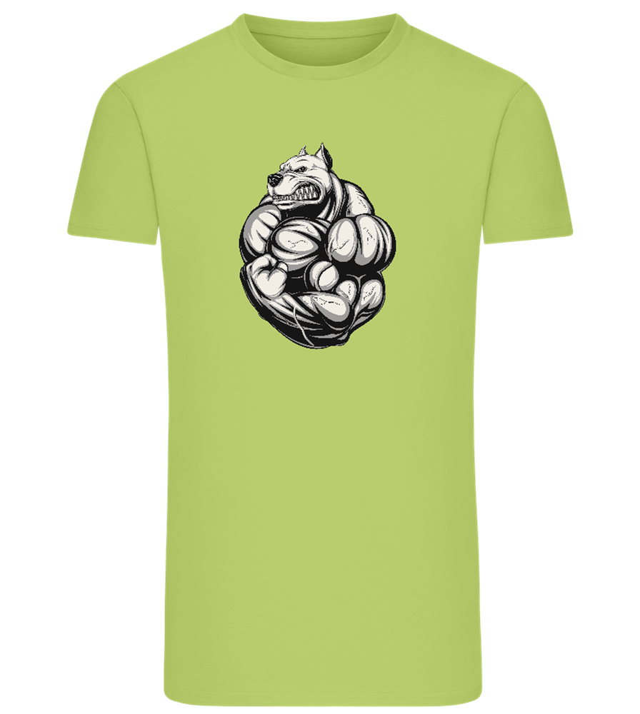 Dog Flex Design - Comfort men's fitted t-shirt_GREEN APPLE_front