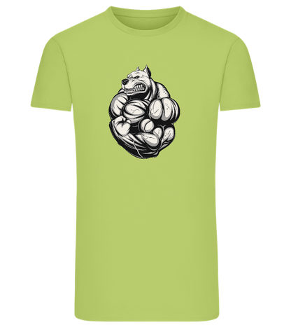 Dog Flex Design - Comfort men's fitted t-shirt_GREEN APPLE_front