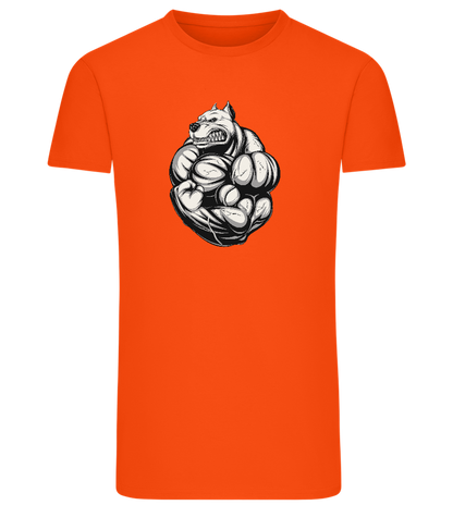 Dog Flex Design - Comfort men's fitted t-shirt_ORANGE_front