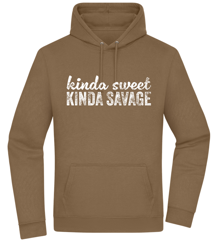 Kinda Sweet Kinda Savage Design - Premium Essential Unisex Hoodie_ARMY_front