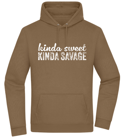 Kinda Sweet Kinda Savage Design - Premium Essential Unisex Hoodie_ARMY_front