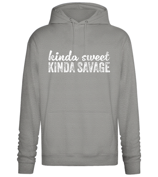 Kinda Sweet Kinda Savage Design - Premium Essential Unisex Hoodie_ORION GREY II_front