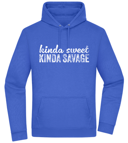 Kinda Sweet Kinda Savage Design - Premium Essential Unisex Hoodie_ROYAL_front