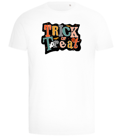 Spooky Trick or Treat Design - Comfort men's t-shirt_WHITE_front