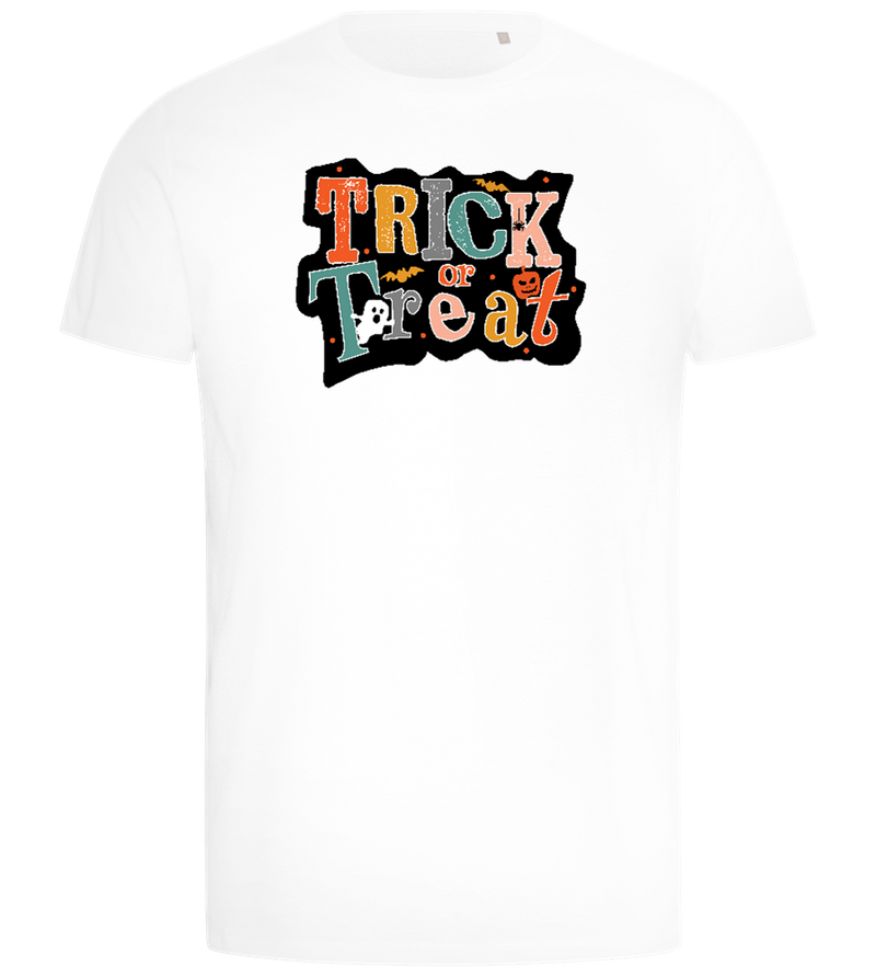 Spooky Trick or Treat Design - Comfort men's t-shirt_WHITE_front