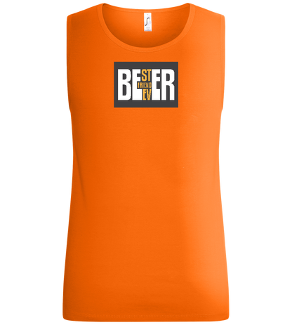 Beer Best Friend Design - Basic men's tank top_ORANGE_front