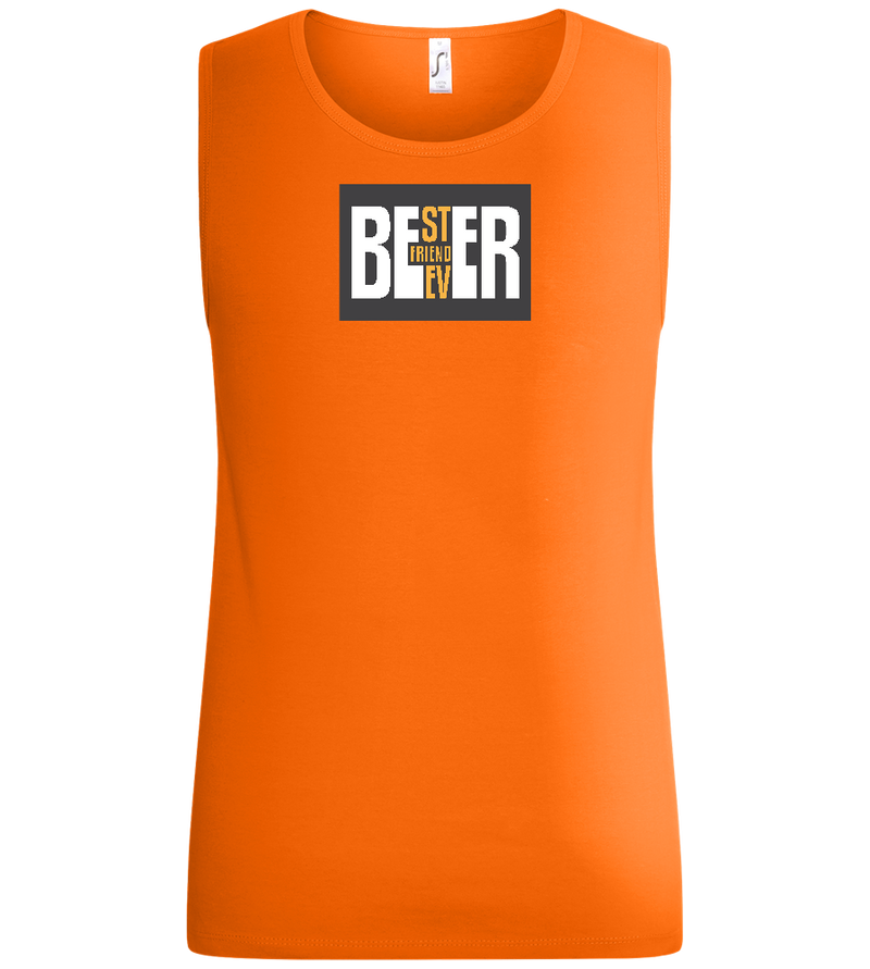 Beer Best Friend Design - Basic men's tank top_ORANGE_front