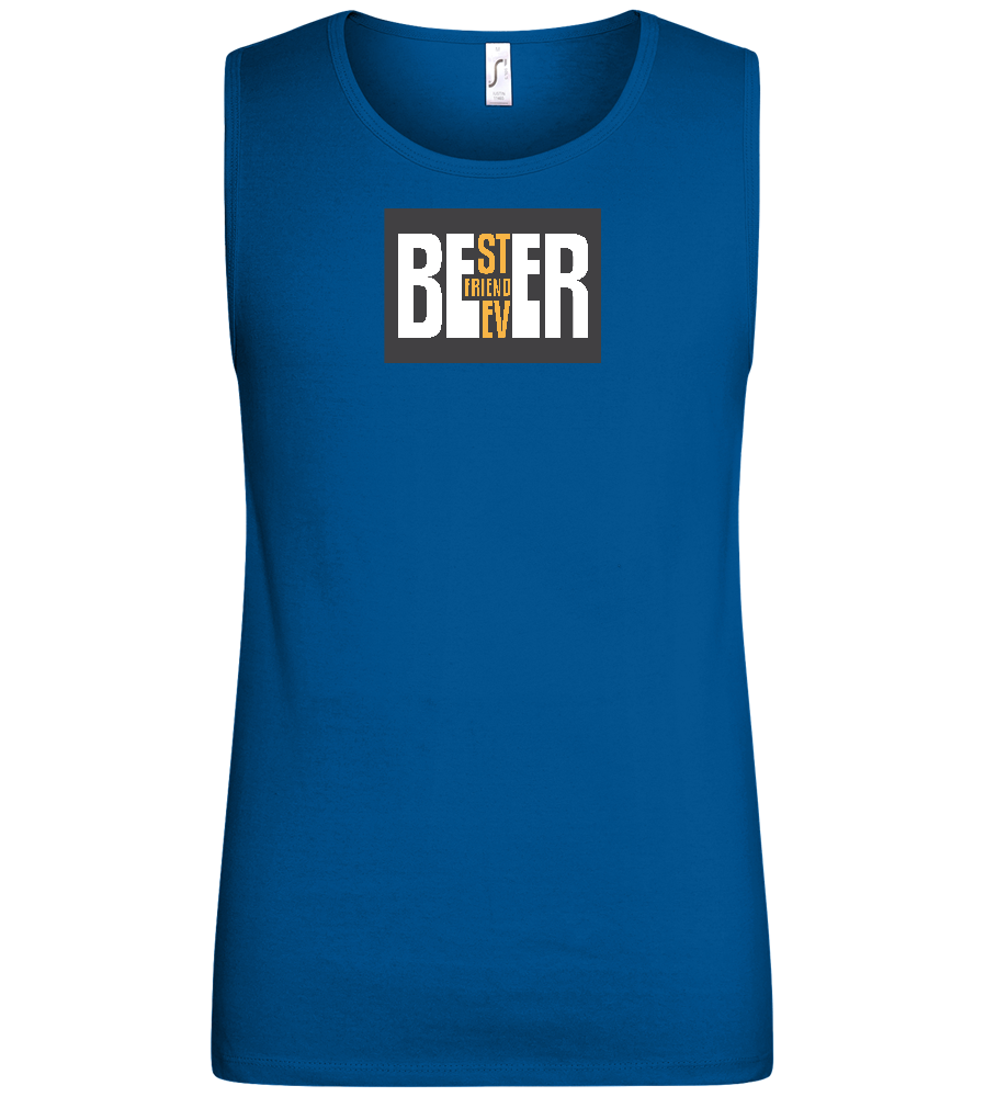 Beer Best Friend Design - Basic men's tank top_ROYAL_front