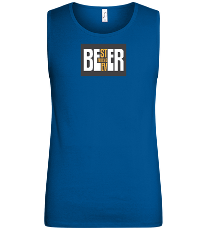 Beer Best Friend Design - Basic men's tank top_ROYAL_front