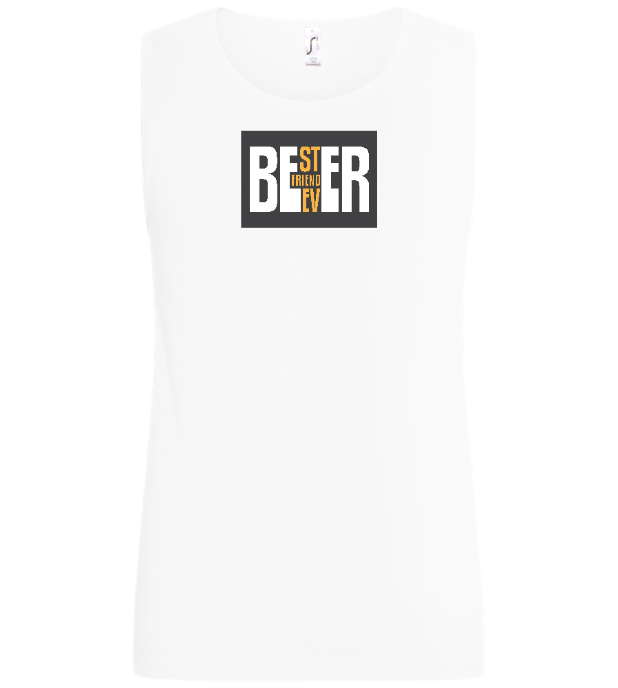 Beer Best Friend Design - Basic men's tank top_WHITE_front