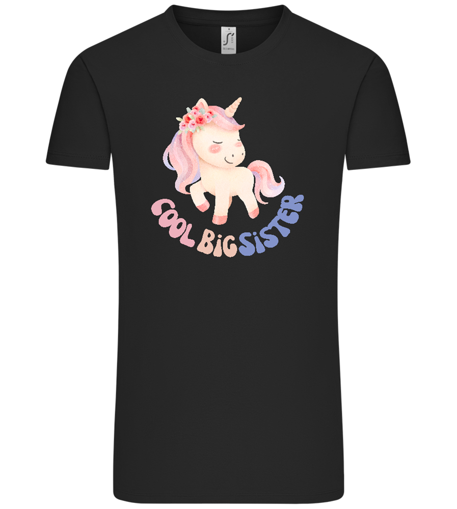 Cool Big Sister Unicorn Design - Comfort Unisex T-Shirt_DEEP BLACK_front