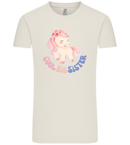 Cool Big Sister Unicorn Design - Comfort Unisex T-Shirt_ECRU_front