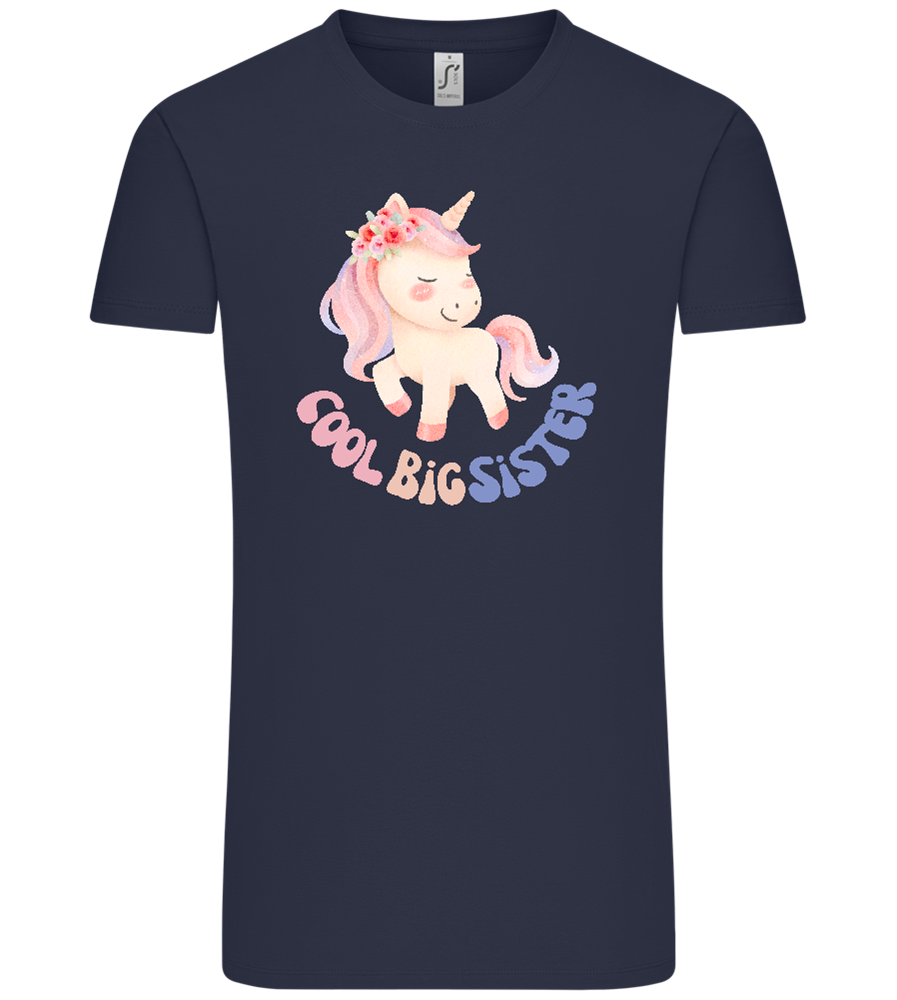 Cool Big Sister Unicorn Design - Comfort Unisex T-Shirt_FRENCH NAVY_front