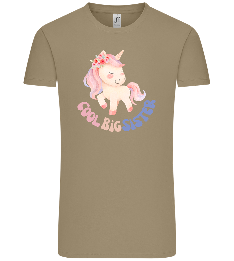 Cool Big Sister Unicorn Design - Comfort Unisex T-Shirt_KHAKI_front