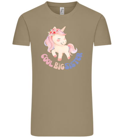 Cool Big Sister Unicorn Design - Comfort Unisex T-Shirt_KHAKI_front