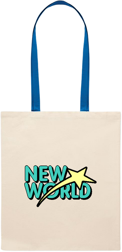 New World Design - Essential colored handle tote bag_ROYAL BLUE_front