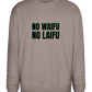 No Waifu No Laifu Design - Comfort Essential Unisex Sweater_CHARCOAL CHIN_front