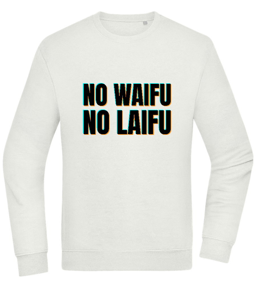 No Waifu No Laifu Design - Comfort Essential Unisex Sweater_CREAMY GREEN_front