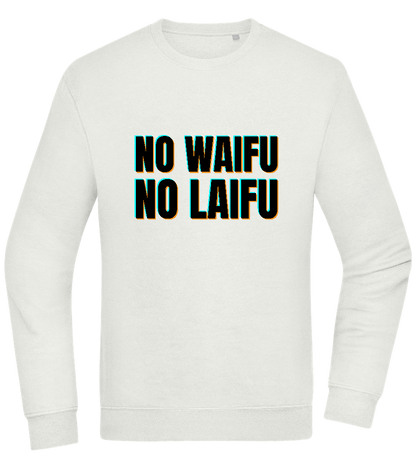 No Waifu No Laifu Design - Comfort Essential Unisex Sweater_CREAMY GREEN_front