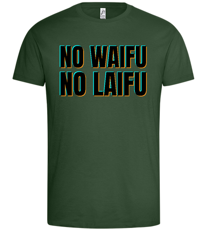 No Waifu No Laifu Design - Premium men's t-shirt_GREEN BOTTLE_front