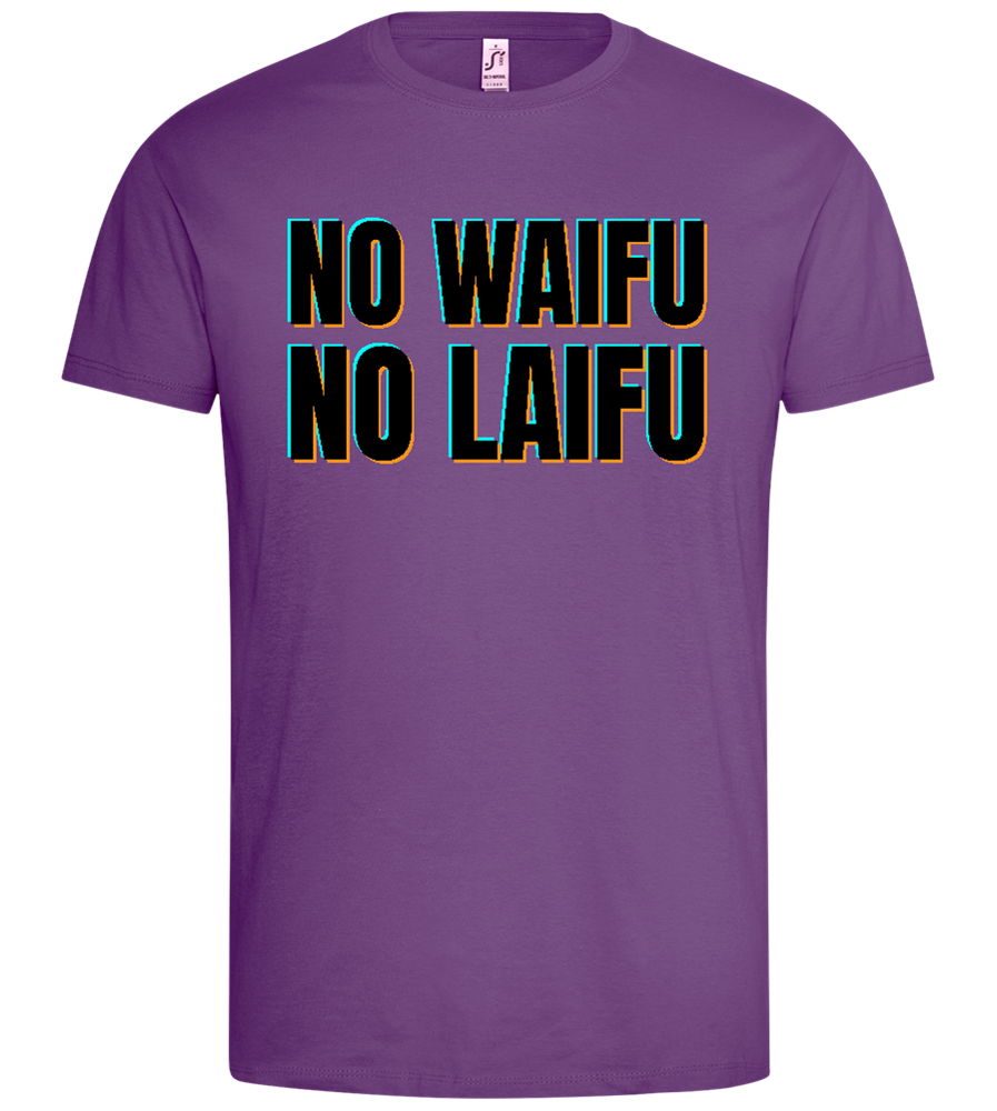 No Waifu No Laifu Design - Premium men's t-shirt_LIGHT PURPLE_front