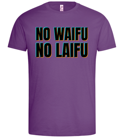 No Waifu No Laifu Design - Premium men's t-shirt_LIGHT PURPLE_front