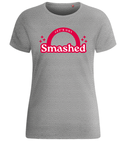 Get Smashed Design - Basic women's fitted t-shirt_ORION GREY_front