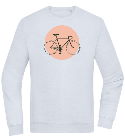 Bicycle Life Keep Moving Design - Comfort Essential Unisex Sweater_CREAMY BLUE_front